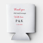 Mit der Liebe fügen Sie ein paar Namen Buchstaben  Dosenkühler (Rückseite)