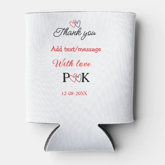 Mit der Liebe fügen Sie ein paar Namen Buchstaben  Dosenkühler (Vorderseite)