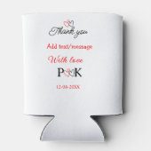 Mit der Liebe fügen Sie ein paar Namen Buchstaben  Dosenkühler (Rückseite)