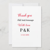 Mit der Liebe fügen Sie ein paar Namen Buchstaben  Einladung (Rückseite)