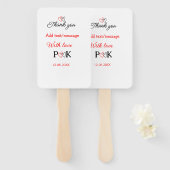 Mit der Liebe fügen Sie ein paar Namen Buchstaben  Fächer (Vorne und Hinten)