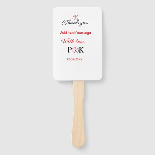 Mit der Liebe fügen Sie ein paar Namen Buchstaben  Fächer (Vorderseite)