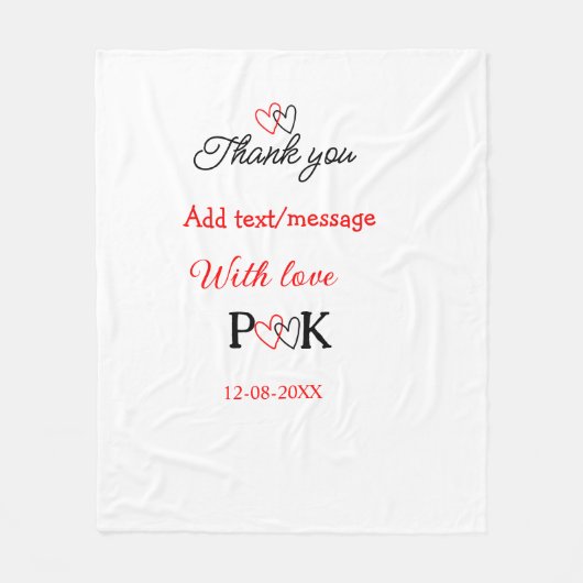 Mit der Liebe fügen Sie ein paar Namen Buchstaben Fleecedecke (Vorderseite)