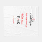 Mit der Liebe fügen Sie ein paar Namen Buchstaben Fleecedecke (Vorderseite (Horizontal))