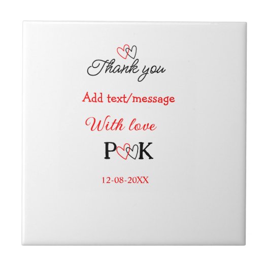 Mit der Liebe fügen Sie ein paar Namen Buchstaben Fliese (Vorderseite)