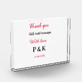 Mit der Liebe fügen Sie ein paar Namen Buchstaben Fotoblock (Links)