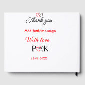 Mit der Liebe fügen Sie ein paar Namen Buchstaben Gästebuch (Rückseite)