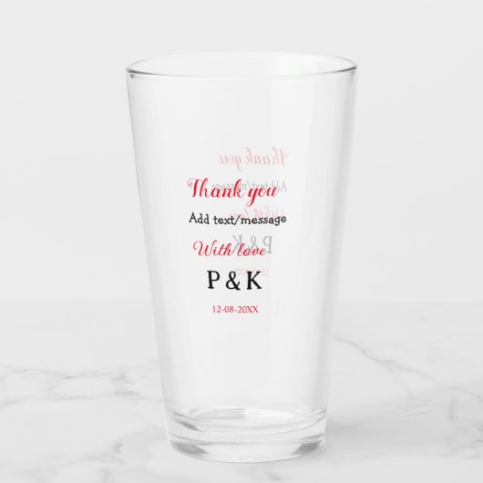 Mit der Liebe fügen Sie ein paar Namen Buchstaben Glas (Rückseite)