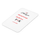 Mit der Liebe fügen Sie ein paar Namen Buchstaben Magnet (Linke Seite)