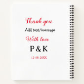 Mit der Liebe fügen Sie ein paar Namen Buchstaben Notizblock (Rückseite)