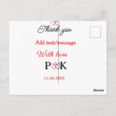 Mit der Liebe fügen Sie ein paar Namen Buchstaben Postkarte (Rückseite)