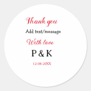 Mit der Liebe fügen Sie ein paar Namen Buchstaben  Runder Aufkleber