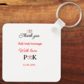 Mit der Liebe fügen Sie ein paar Namen Buchstaben  Schlüsselanhänger (Rückseite)