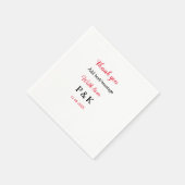 Mit der Liebe fügen Sie ein paar Namen Buchstaben Serviette (Ecke)