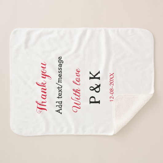 Mit der Liebe fügen Sie ein paar Namen Buchstaben Sherpadecke (Vorderseite (Horizontal))