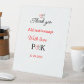 Mit der Liebe fügen Sie ein paar Namen Buchstaben  Sockelschild (In Situ)