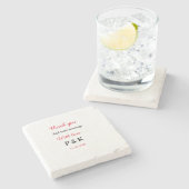 Mit der Liebe fügen Sie ein paar Namen Buchstaben Steinuntersetzer (Seitenansicht)