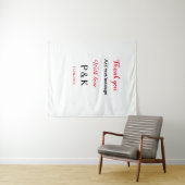 Mit der Liebe fügen Sie ein paar Namen Buchstaben  Wandteppich (Beispiel (Horizontal))