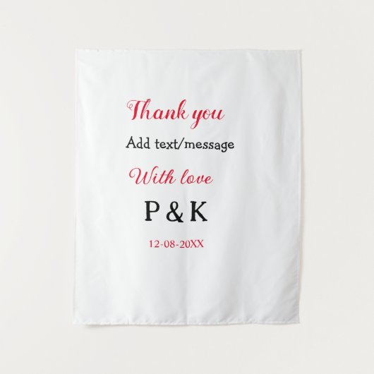 Mit der Liebe fügen Sie ein paar Namen Buchstaben  Wandteppich (Vorderseite)