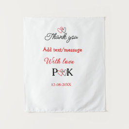 Mit der Liebe fügen Sie ein paar Namen Buchstaben  Wandteppich