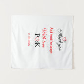 Mit der Liebe fügen Sie ein paar Namen Buchstaben  Wandteppich (Vorderseite (Horizontal))