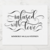 Mit der Liebe selbst gepresste Hochzeit Alkoholflaschenetikett (Einzelnes Label)