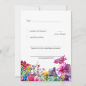💍 Mit der Liedanforderung Meadow Blooms RSVP-Kart Einladung (Rückseite)