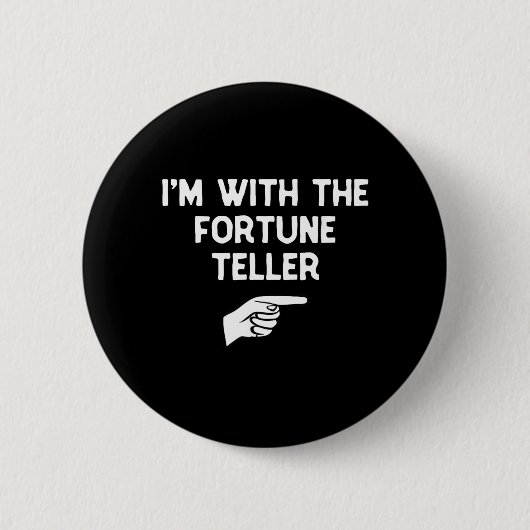 mit der lustigen Hellseherin Halloween-Matching Button (Vorderseite)