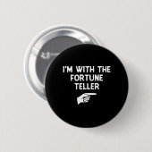 mit der lustigen Hellseherin Halloween-Matching Button (Vorne & Hinten)