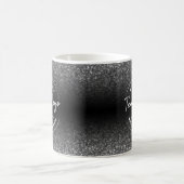 Mit der Marke/ Ihr Firmenlogo Silver Black Ombre Kaffeetasse (Mittel)