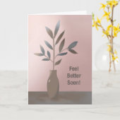 Mit der Minimalistischen Vase der Zweigstellen wer Karte (Gelbe Blume)