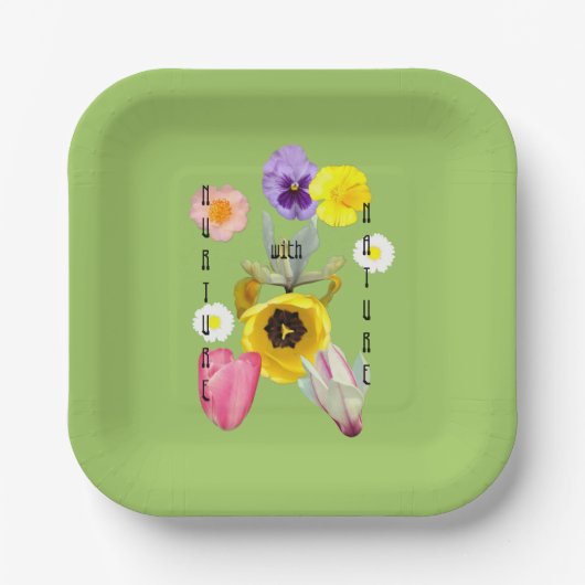 Mit der Natur aufwachsen Pappteller (Vorderseite)