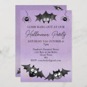 Mit der Niedlichen Halloween-Einladung der Flederm Einladung (Vorne/Hinten)