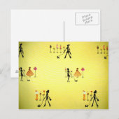 Mit der Poochie spazieren Postkarte (Vorne/Hinten)