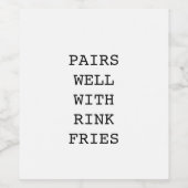 Mit der Rink Friends Hockey Mama Funny perfekt zus Weinetikett (Einzelnes Label)