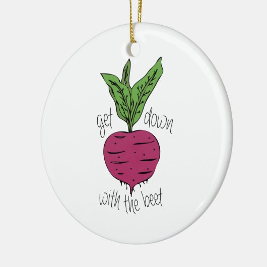 Mit der roten Rübe Keramik Ornament (Links)