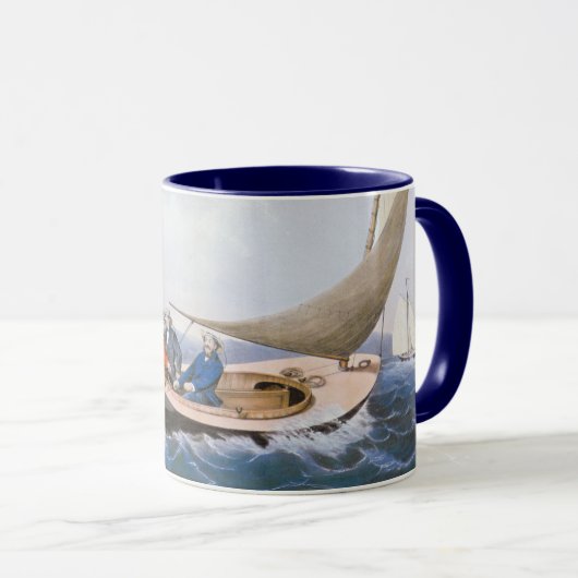 Mit der Schleppangel fischen für blaues Fsh vor Tasse (VorderseiteRechts)