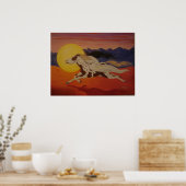 Mit der Sonne reiten Poster (Küche)