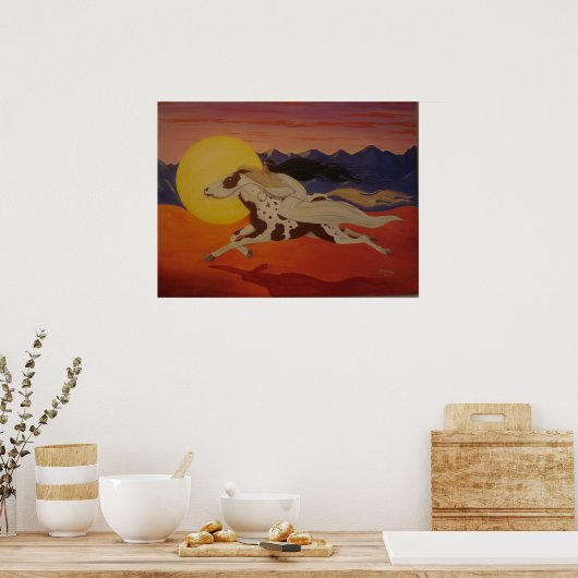 Mit der Sonne reiten Poster (Küche)