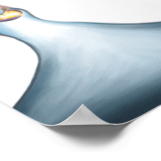 Mit der Sternendruckerei gekrönt Poster (Ecke)