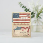 Mit der U.S. Flag eingefügte Zivile Kriegsumschläg Postkarte (Stehend Vorderseite)