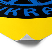 Mit der Ukraine stehen, das ukrainische Friedensze Poster (Ecke)