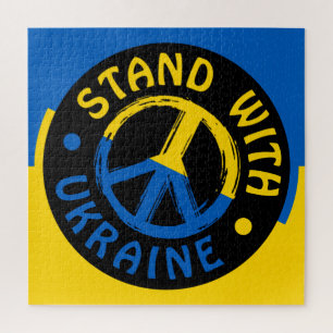 Mit der Ukraine stehen, das ukrainische Friedensze Puzzle