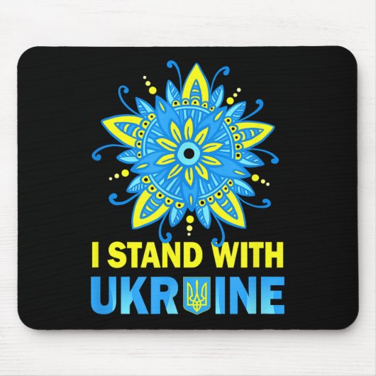 Mit der ukrainischen Flag gegen das Nein zum Krieg Mousepad (Vorne)