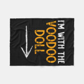 mit der Voodoo-Puppe Halloween-Paar Fleecedecke (Vorderseite (Horizontal))
