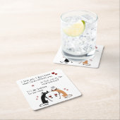 Mit der Weinkasse Funny reden Rechteckiger Pappuntersetzer (Vor Ort)