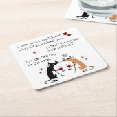 Mit der Weinkasse Funny reden Rechteckiger Pappuntersetzer (angewinkelt)