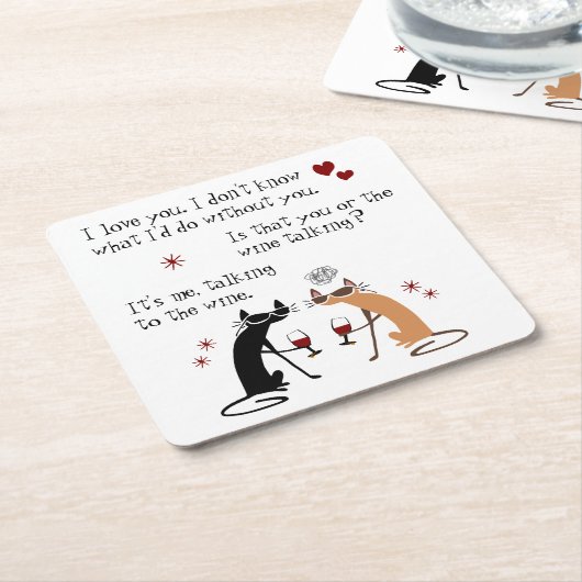 Mit der Weinkasse Funny reden Rechteckiger Pappuntersetzer (angewinkelt)