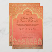 Mit Details Marigold Harmony Einladung (Vorne/Hinten)