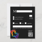 🌈 ❤️ mit diätetischer Auswahl Herz des Stolz Hoch RSVP Karte (Rückseite)